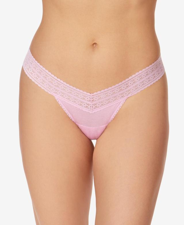 Hanky Panky Dream Lace Trim Modal Low Rise Thong Product Image