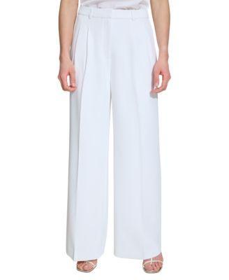 Women's High-Waist Pleated Wide-Leg Pants Product Image