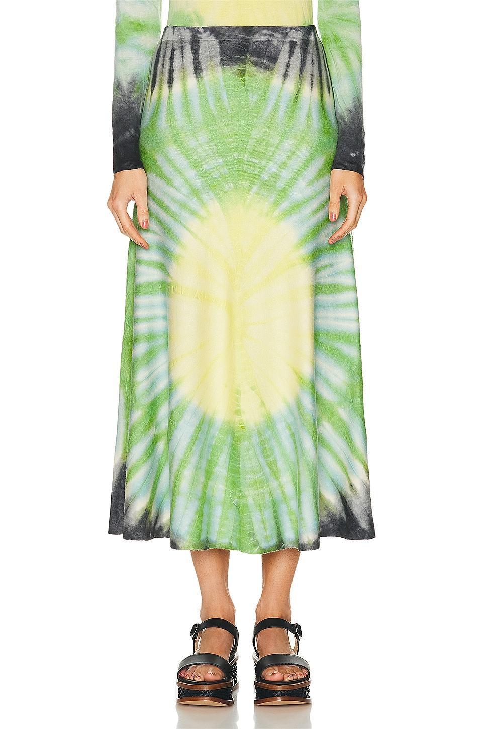 Gabriela Hearst Olive Skirt Green. (also in M, S). Product Image