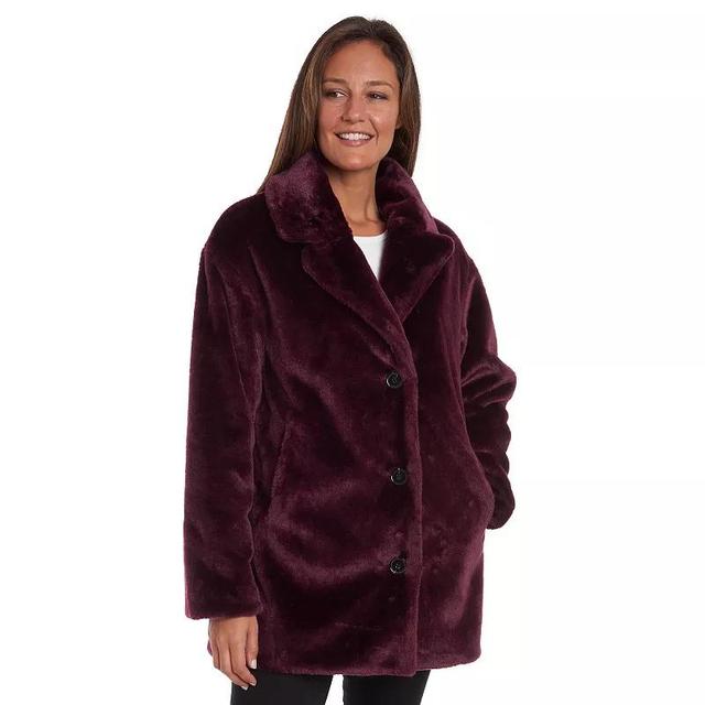 Womens Fleet Street Faux-Fur 3-Button Jacket Product Image