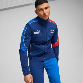 PUMA BMW M Motorsport MT7+ Men's Sweat Jacket in Pro Blue/Medium Color Product Image