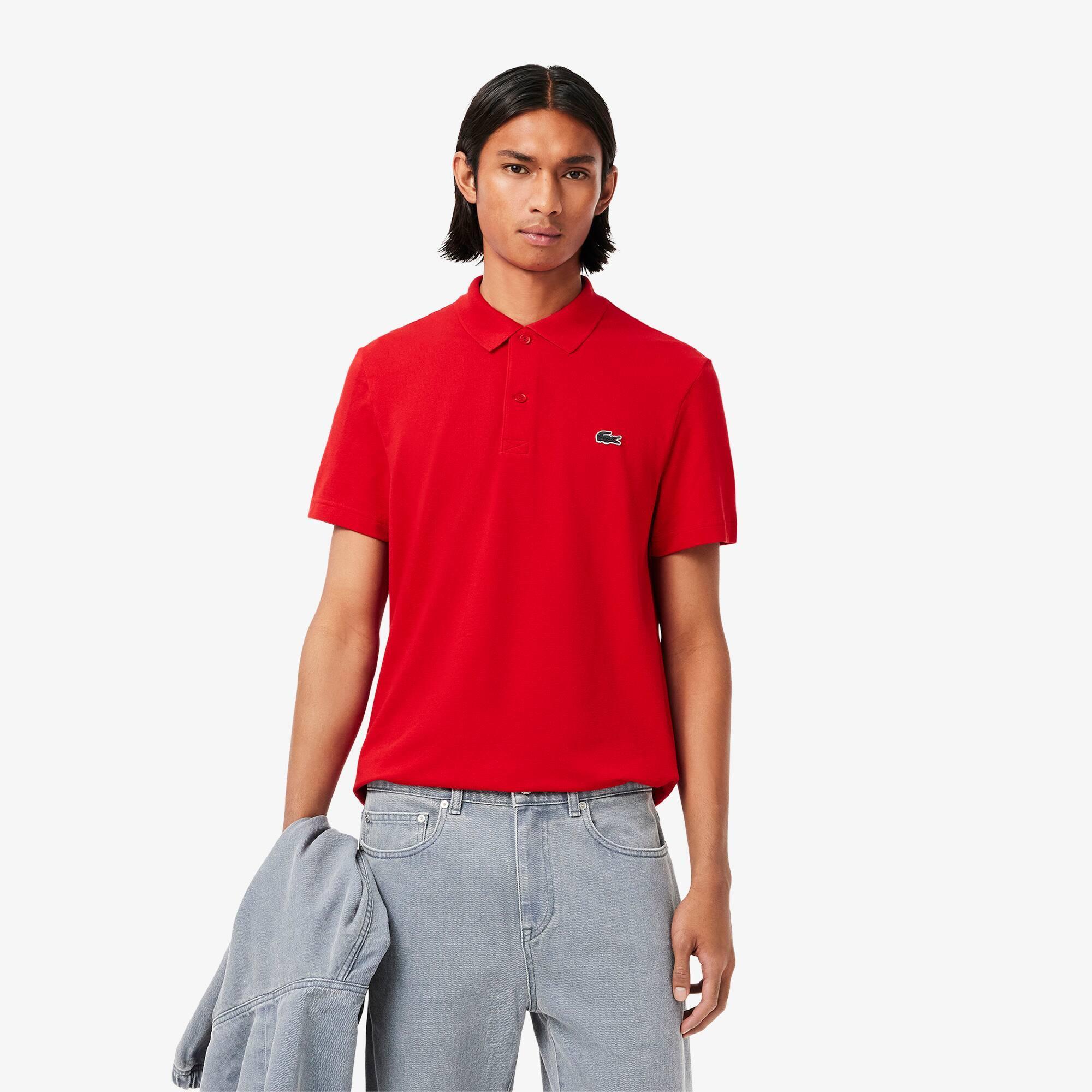 Regular Fit Cotton Blend Polo Shirt Product Image