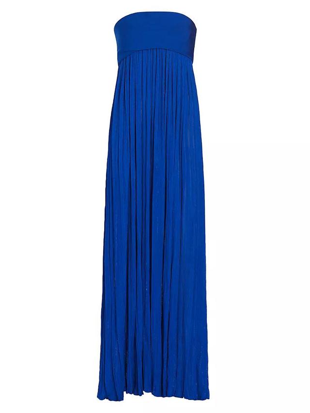 Glossy Knit Strapless Maxi Dress Product Image