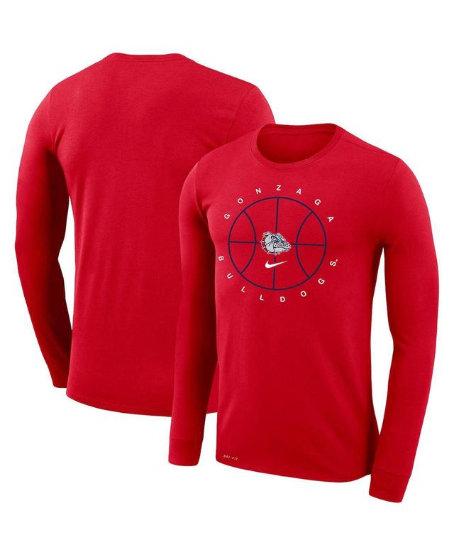 Mens Nike Red Gonzaga Bulldogs Basketball Icon Legend Performance Long Sleeve T-Shirt Product Image