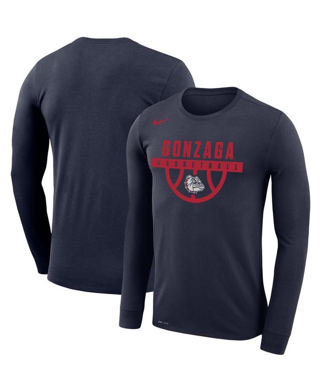 Mens Nike Navy Gonzaga Bulldogs Basketball Drop Legend Long Sleeve Performance T-Shirt Zag Blue Product Image