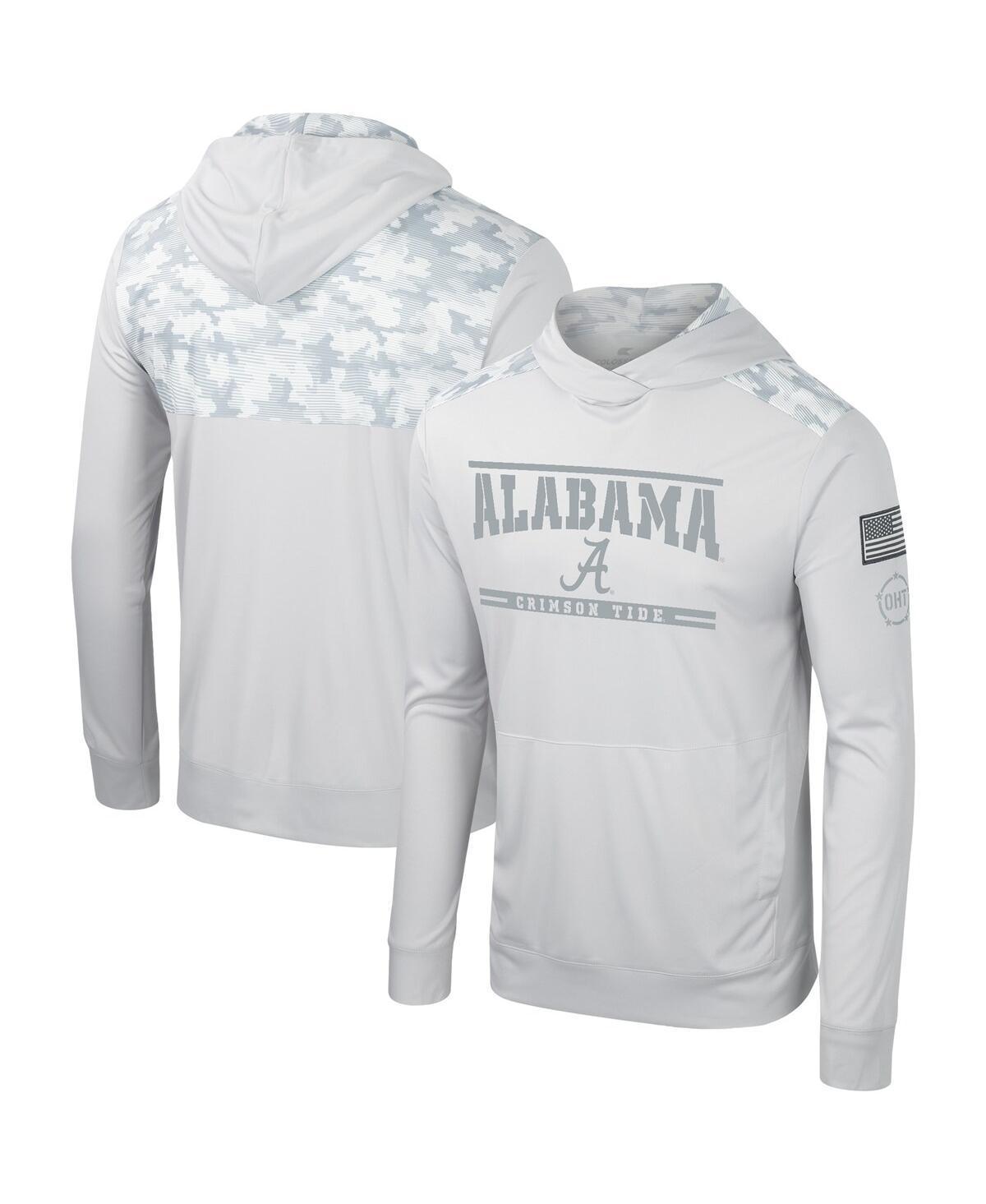 Mens Colosseum Gray Alabama Crimson Tide Oht Military-Inspired Appreciation Long Sleeve Hoodie T-shirt Product Image