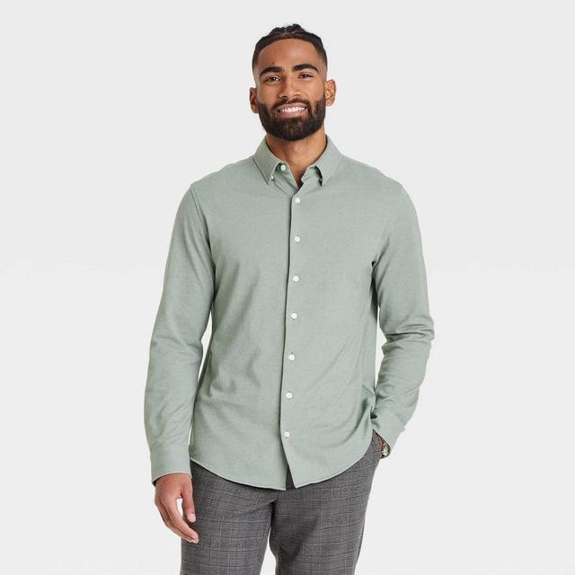 Mens Long Sleeve Button-Down Casual Shirt - Goodfellow & Co Cloudy Product Image