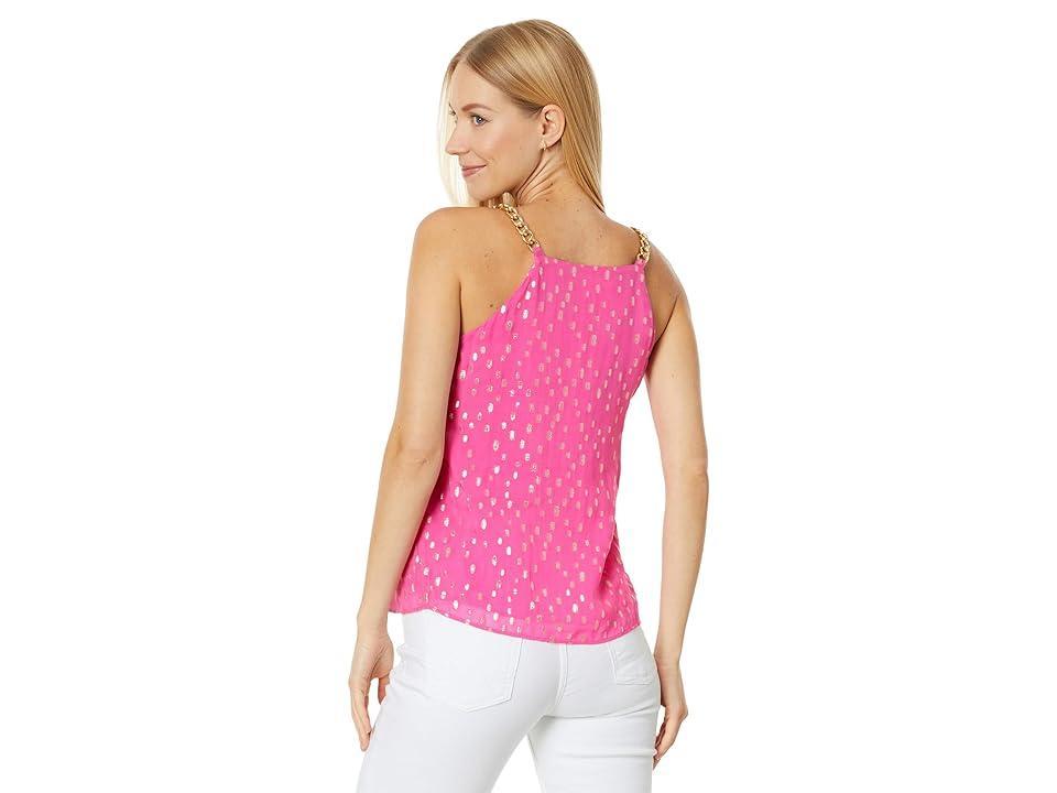 Lilly Pulitzer Joannah Top (Aura Viscose Metallic Clip Dobby) Women's Clothing Product Image