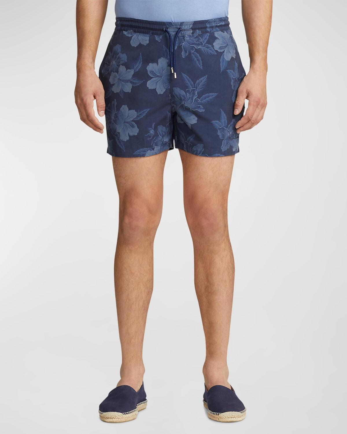 Mens Amalfi Hibiscus Swim Trunks Product Image