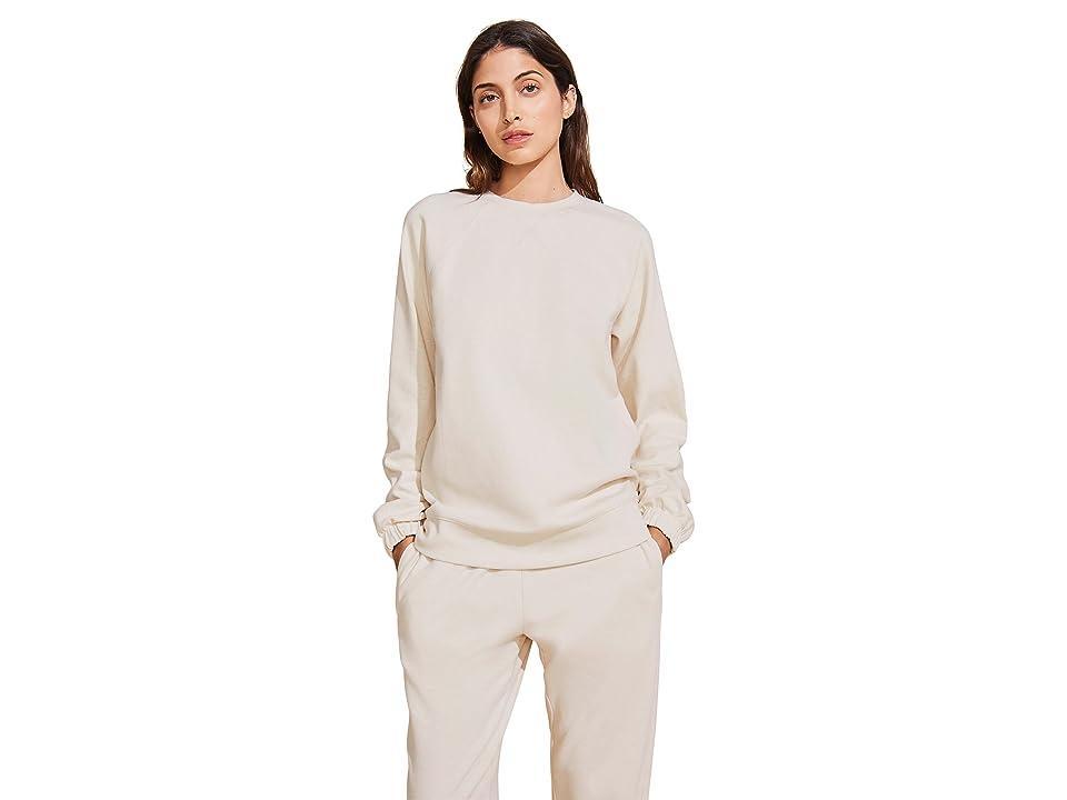 Eberjey Luxe Sweats - The Long Sweatshirt (Botanical Oat) Women's Sweatshirt Product Image