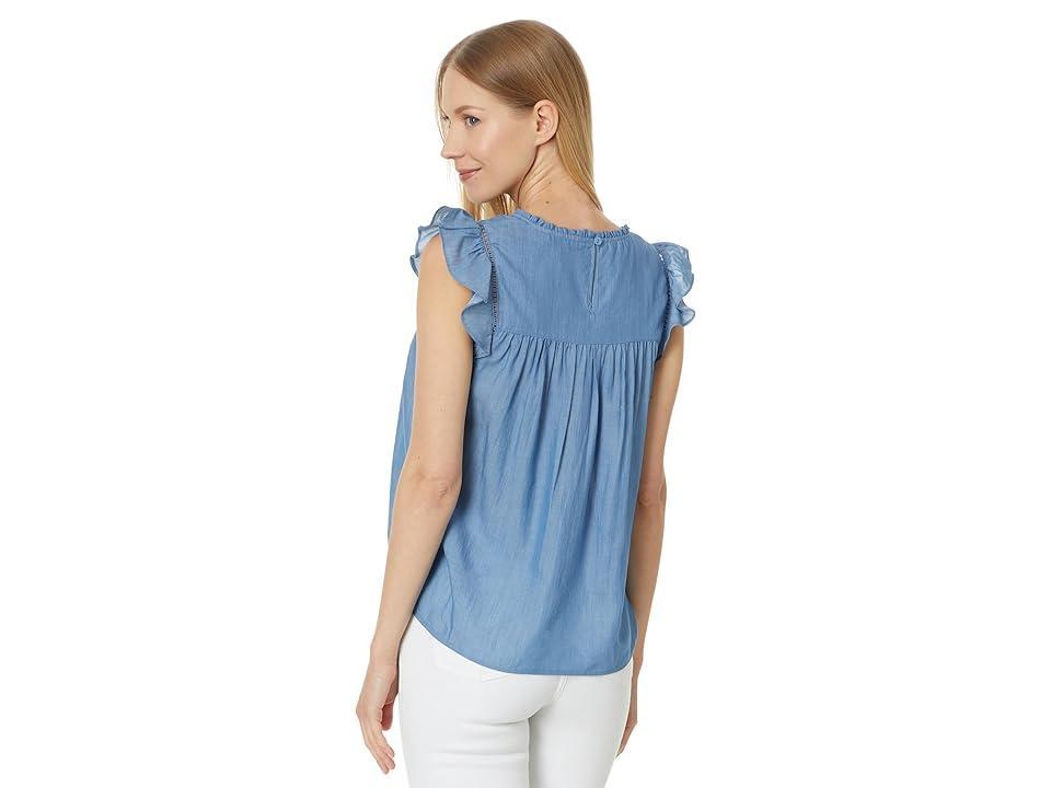 Liverpool Los Angeles Openwork Detail Flutter Sleeve Top Product Image