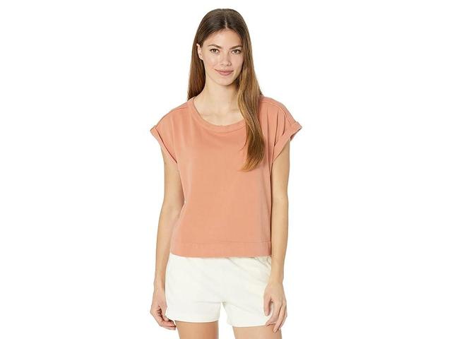 Mod-o-doc Supersoft Sanded Jersey Boxy Muscle Tee (Rust) Women's Clothing Product Image