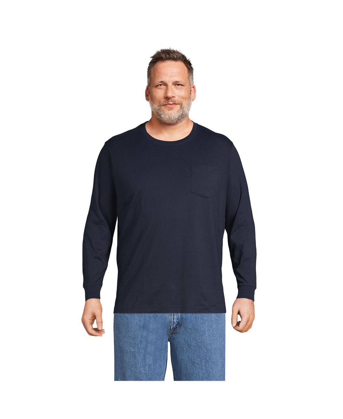 Lands End Big & Tall Super-t Long Sleeve T-Shirt with Pocket Product Image