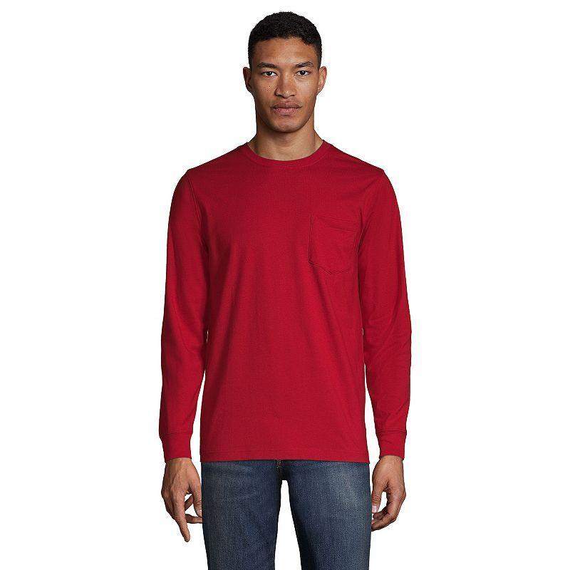 Lands End Mens Super-t Long Sleeve T-Shirt with Pocket Product Image