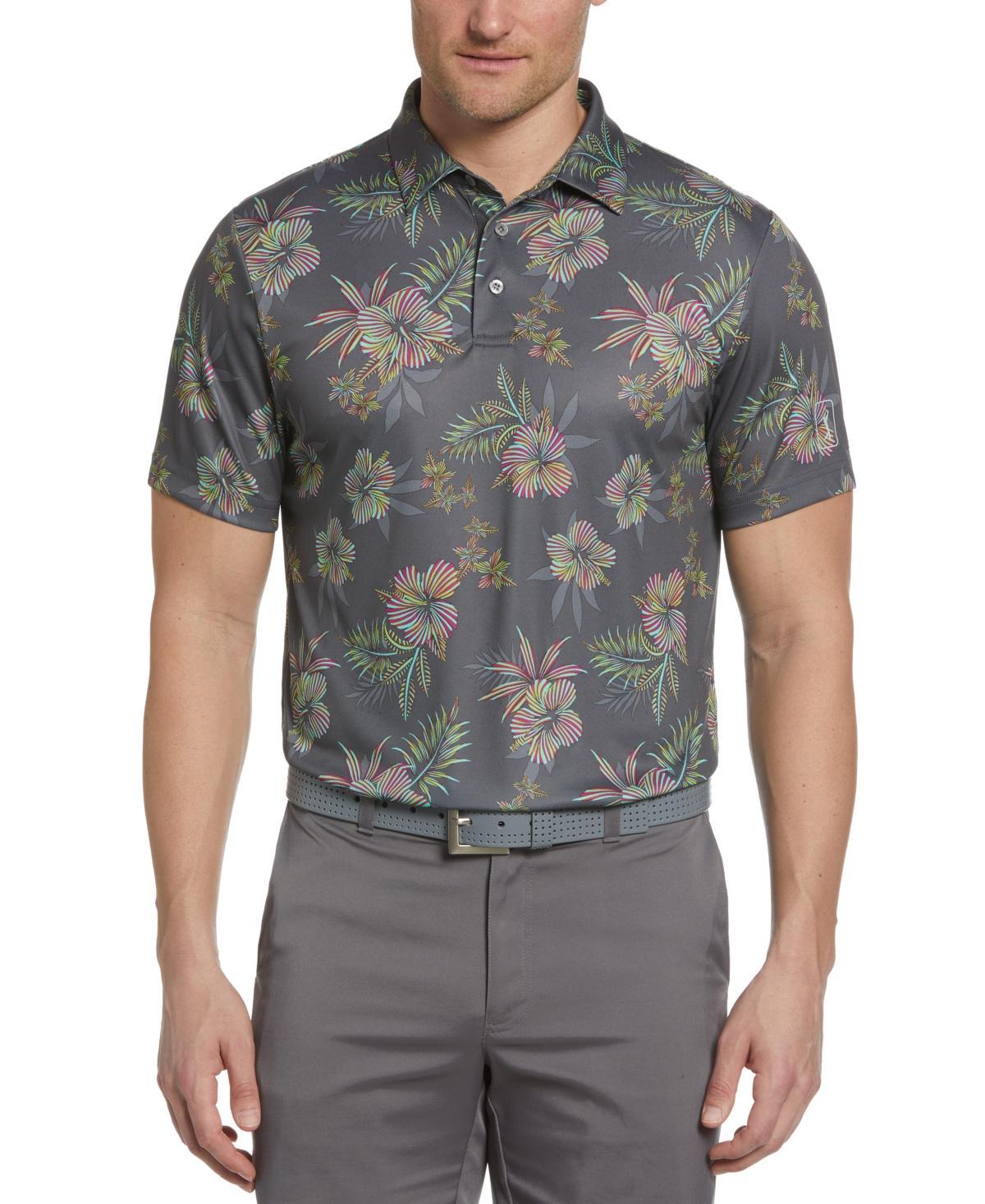 Pga Tour Mens Hibiscus Floral Graphic Polo Shirt Product Image