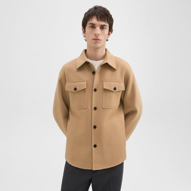 Double-Face Wool-Cashmere Shirt Jacket | Theory Product Image