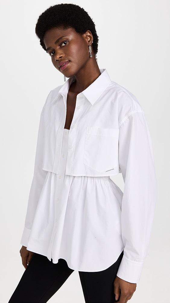 Alexander Wang Smocked Cami with Cropped Shirt | Shopbop Product Image