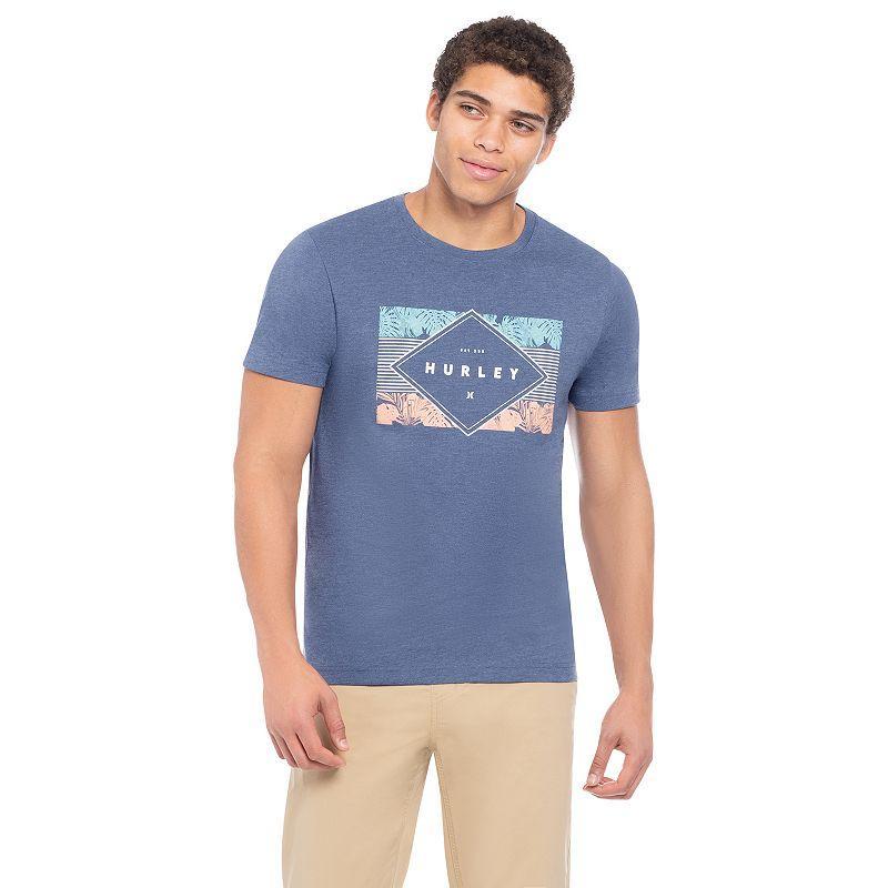 Mens Hurley Graphic Tee Diffused Blue Grey Product Image