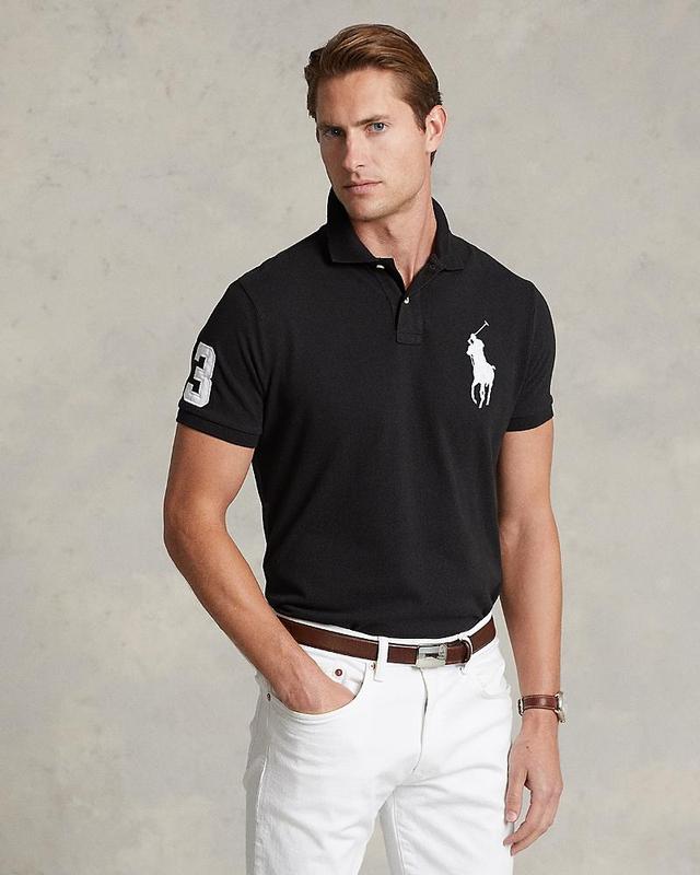 Polo Ralph Lauren Big Pony Custom Slim Fit Mesh Polo Shirt Product Image