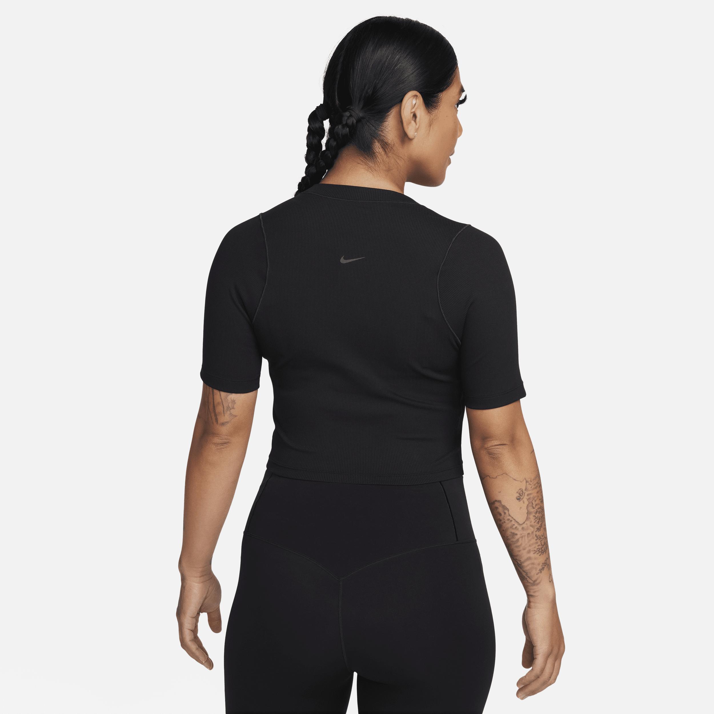 Nike Women's Zenvy Rib Dri-FIT Short-Sleeve Cropped Top Product Image