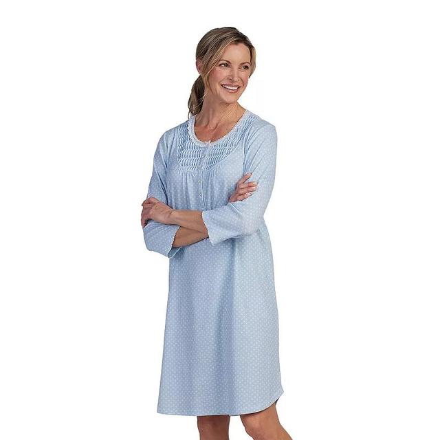 Womens Miss Elaine Essentials Cottonessa 3/4 Sleeve Short Gown Product Image