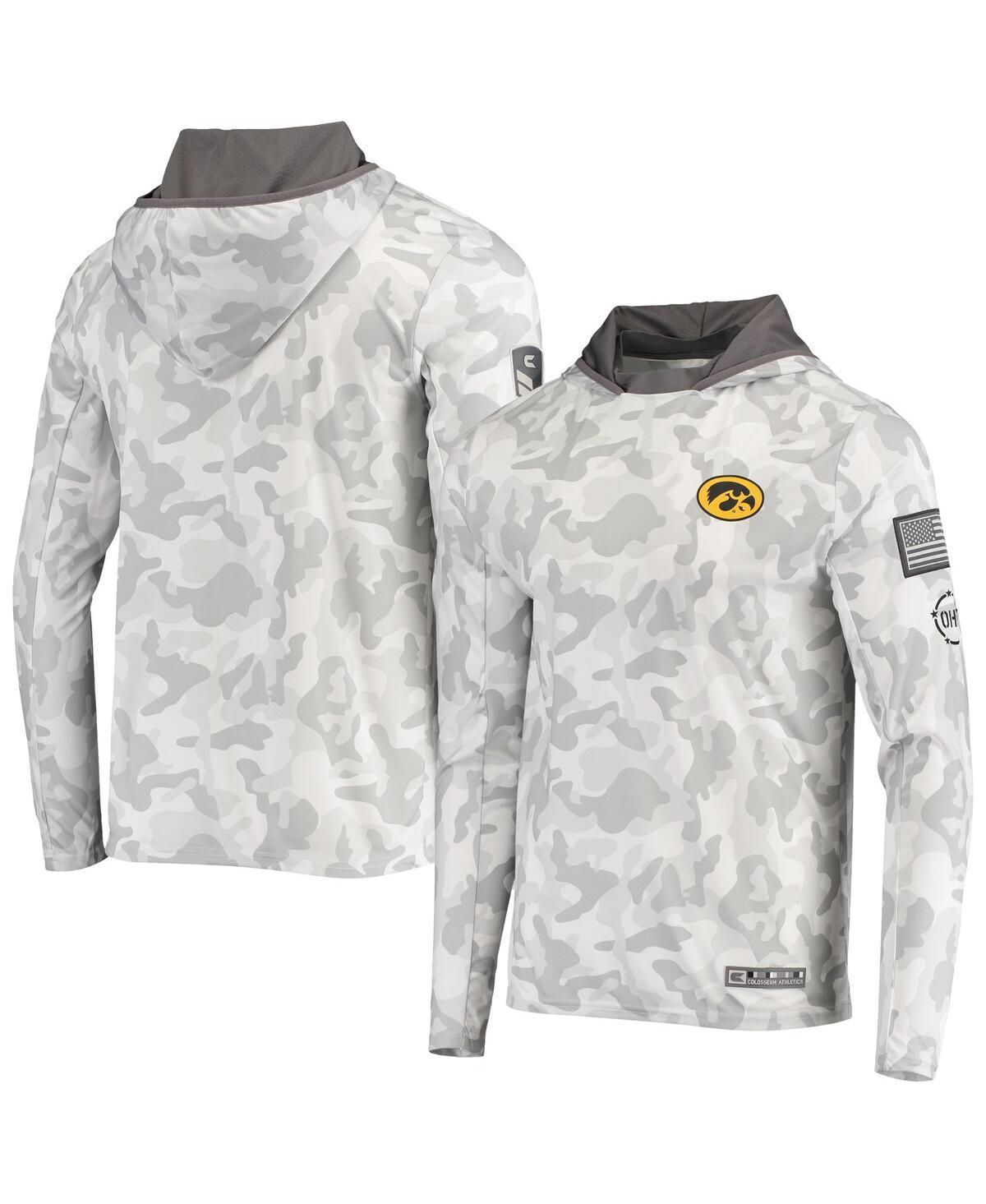 Mens Colosseum Arctic Camo Iowa Hawkeyes OHT Military Appreciation Long Sleeve Hoodie Top Product Image