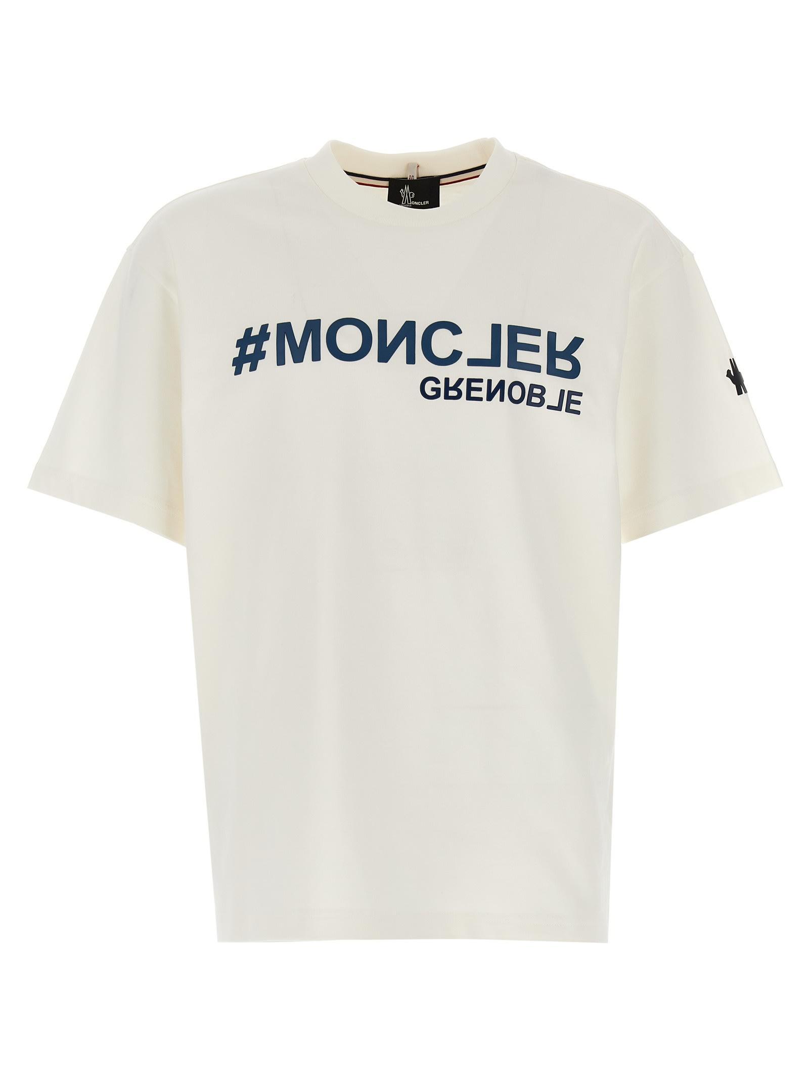 MONCLER Logo Print T-shirt In White Product Image