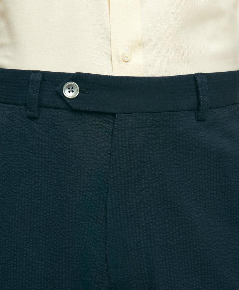 Regular Fit Cotton Seersucker Pants Product Image