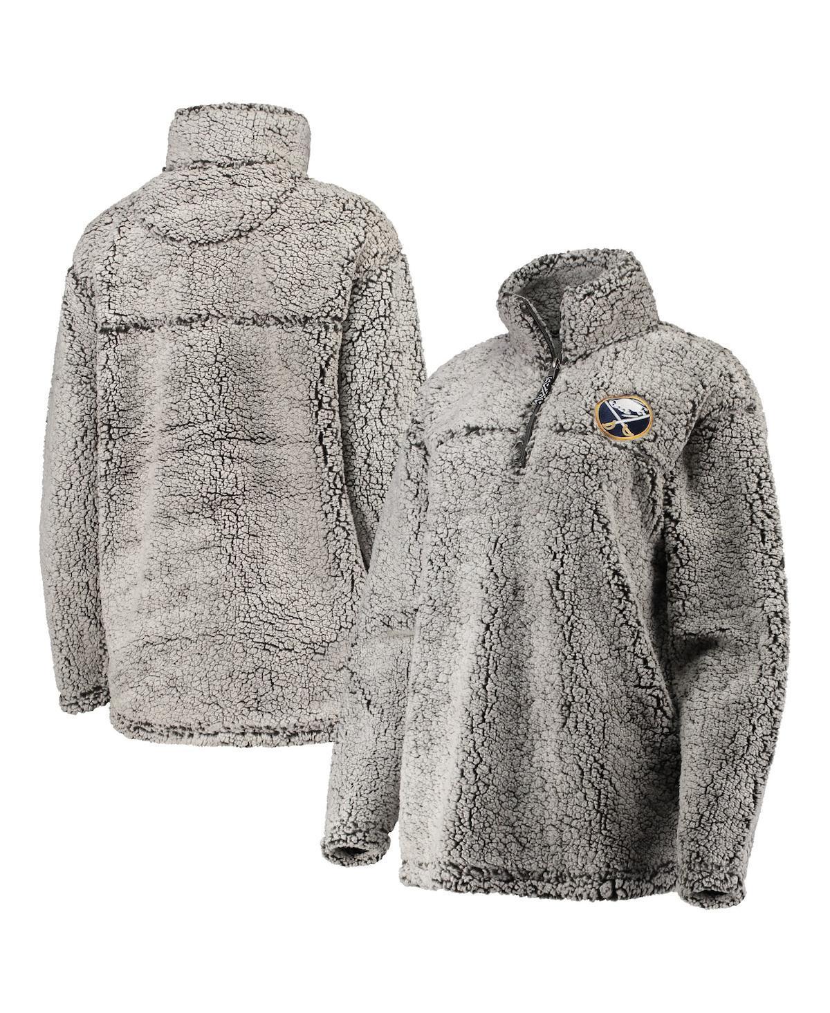 Womens G-iii 4Her by Carl Banks Gray Buffalo Sabres Sherpa Quarter-Zip Pullover Jacket product image