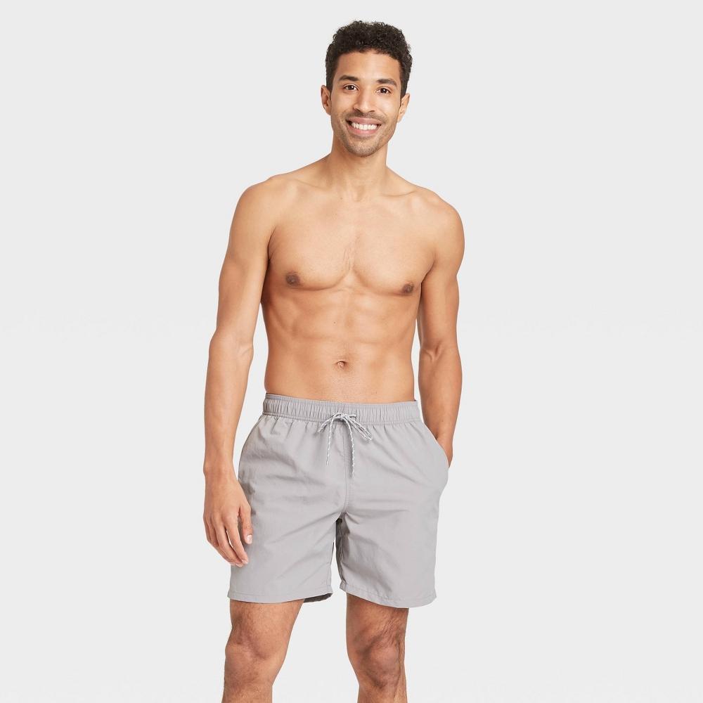 Mens 7 Swim Trunks - Goodfellow & Co Gray XXL Product Image