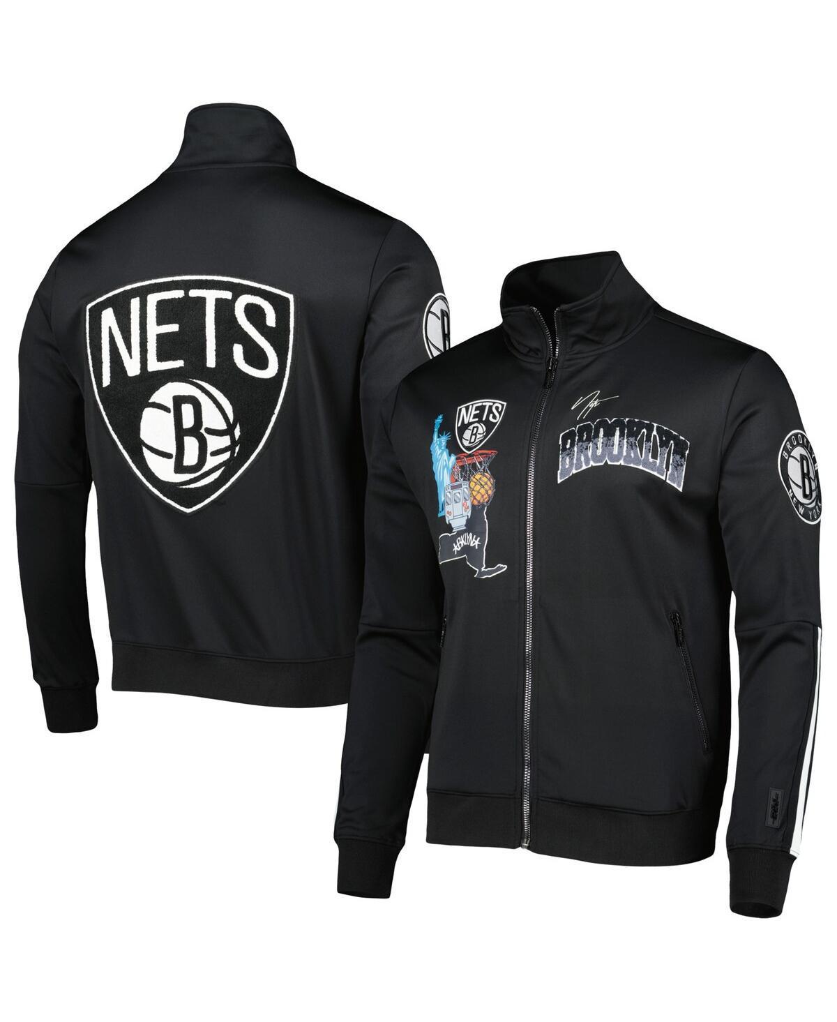 Mens Pro Standard Black Brooklyn Nets Hometown Mock Neck Full-Zip Track Jacket Product Image