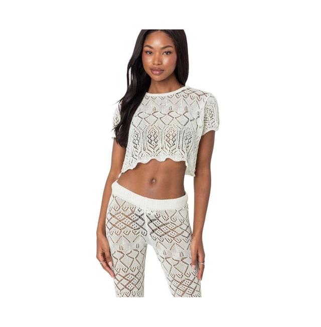 Edikted Womens Fable crochet Crop Top top Product Image