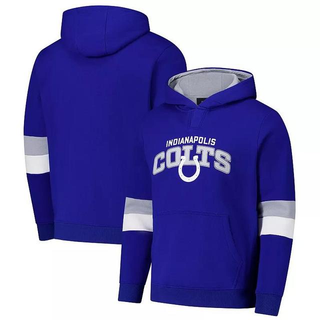 Mens G-III Sports by Carl Banks Royal/Silver Indianapolis Colts Adaptive Faceoff Pullover Hoodie Product Image