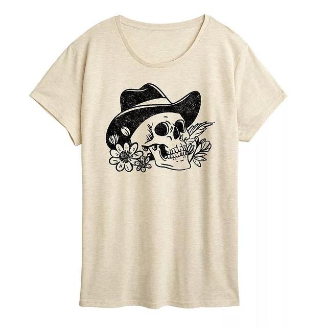 Womens Cowboy Skull Tee Graphic Tee Product Image