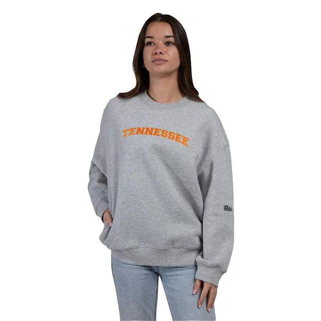 Womens Hype and Vice Heather Gray Tennessee Volunteers Offside Pullover Sweatshirt Product Image