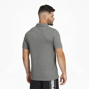 PUMA Essentials Men's Pique Polo in Medium Grey Heather/Cat Product Image