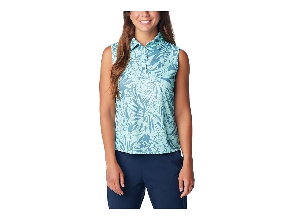 Columbia Super Tidal Tee SL Polo (Canyon Tropictones) Women's Clothing Product Image