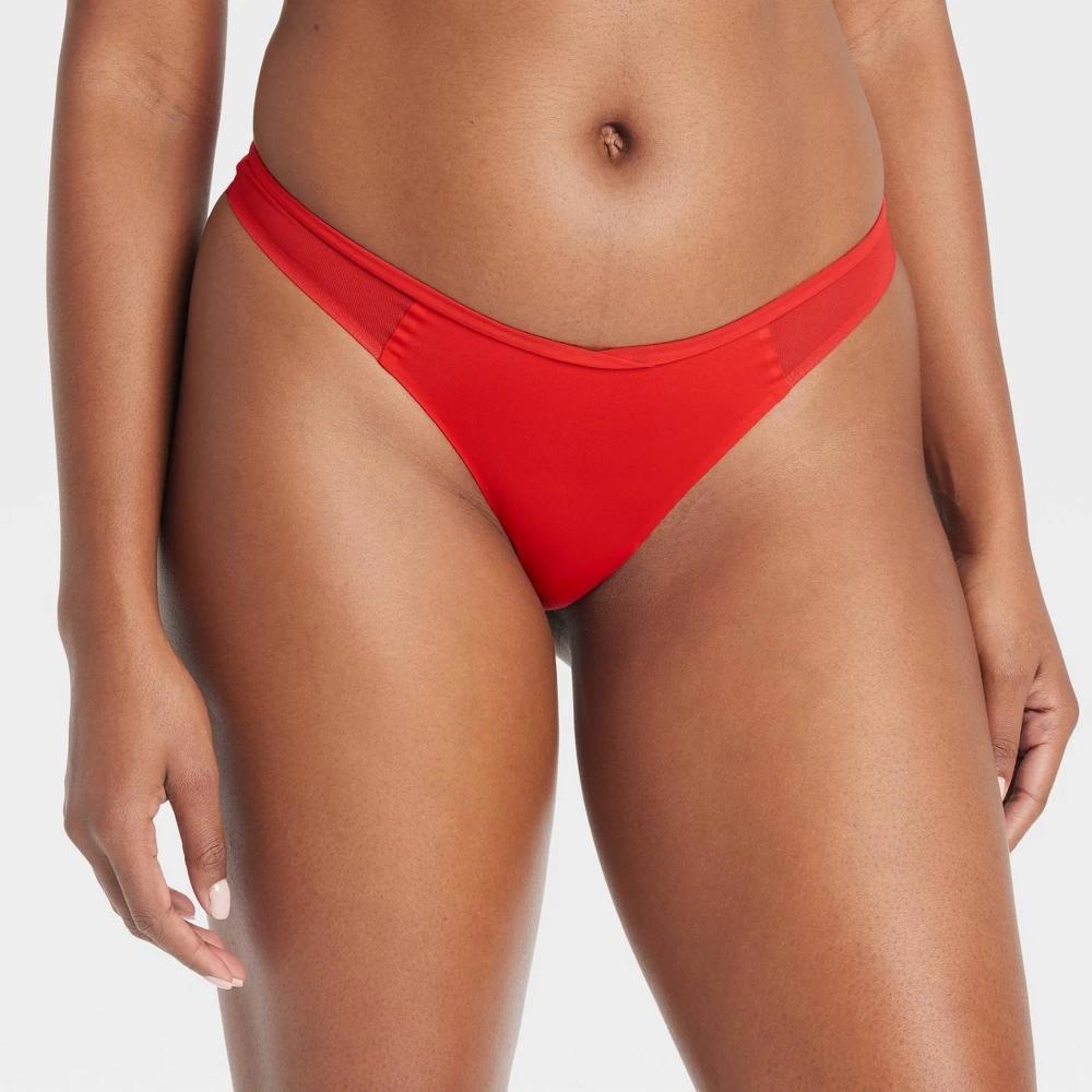 Womens Micro-Mesh Thong - Auden Red XL Product Image