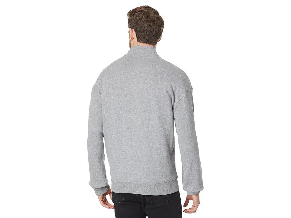 Psycho Bunny Yorkville Relaxed Fit Fleece 1/2 Zip Popover (Heather Grey) Men's Clothing Product Image