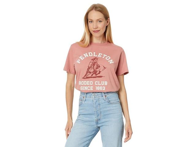 Pendleton Rodeo Cowgirl Graphic Tee (Dusty Rose) Women's Clothing Product Image