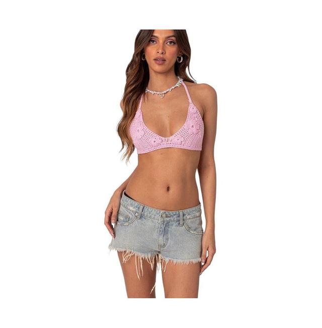 Edikted Womens Missy Crochet Bra Top Product Image