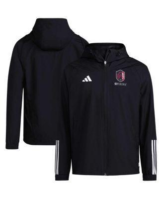 Mens adidas Black St. Louis City SC All-Weather Raglan Hoodie Full-Zip Jacket Product Image