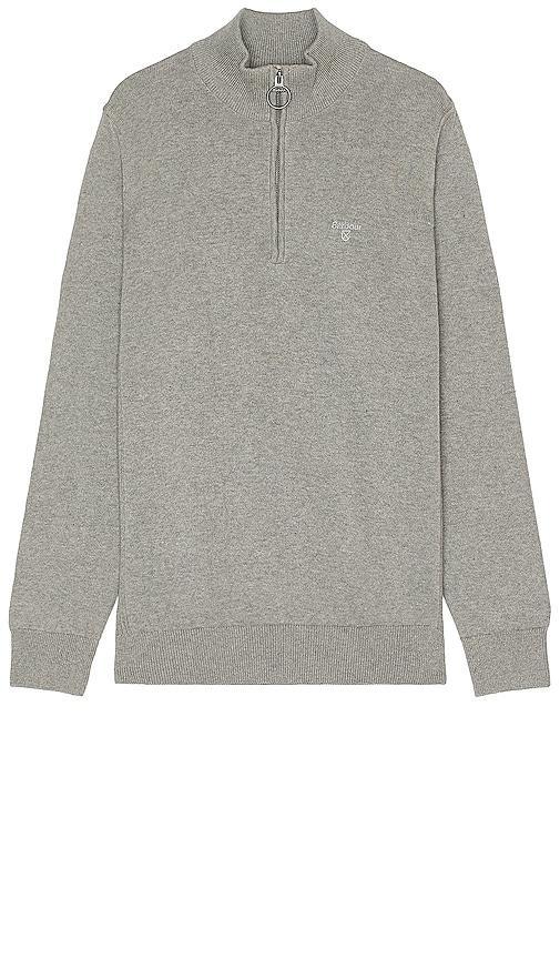 Barbour Half Zip Sweater in Grey. Size S, XL/1X. Product Image