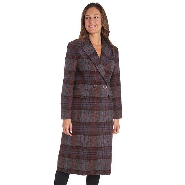 Womens Fleet Street Wool Blend Plaid Coat Product Image