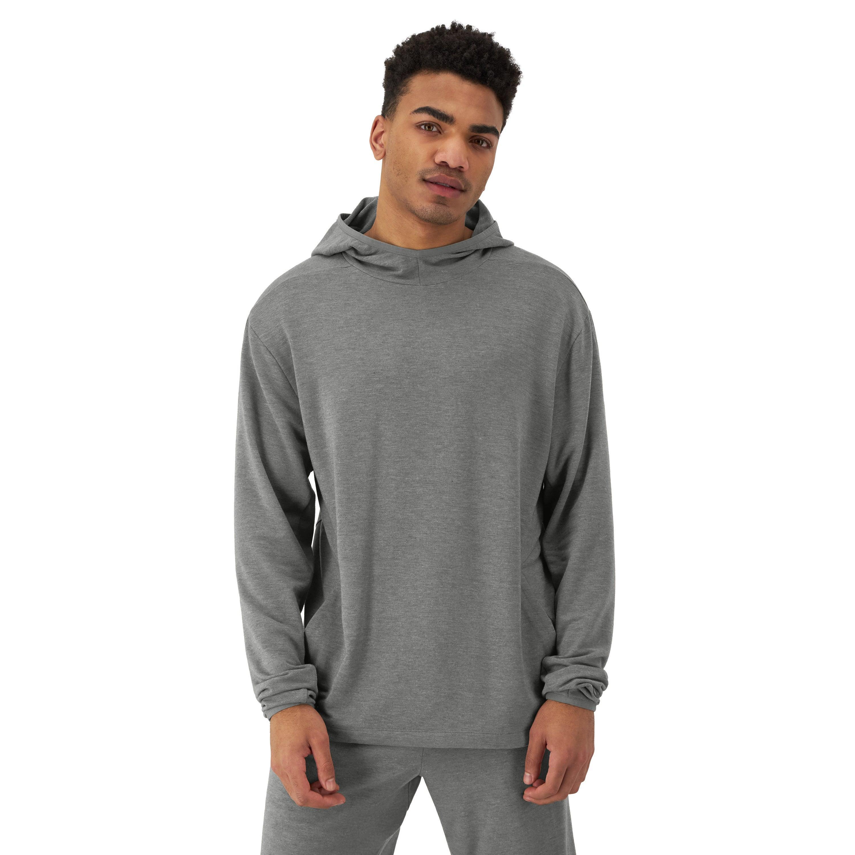 Mens Champion Weekender Hoodie, Moisture Wicking Cool Slate Grey Heather L Product Image