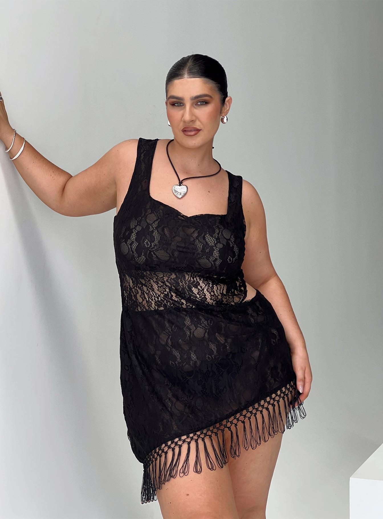 Dakarie Lace Mini Dress Black Curve product image