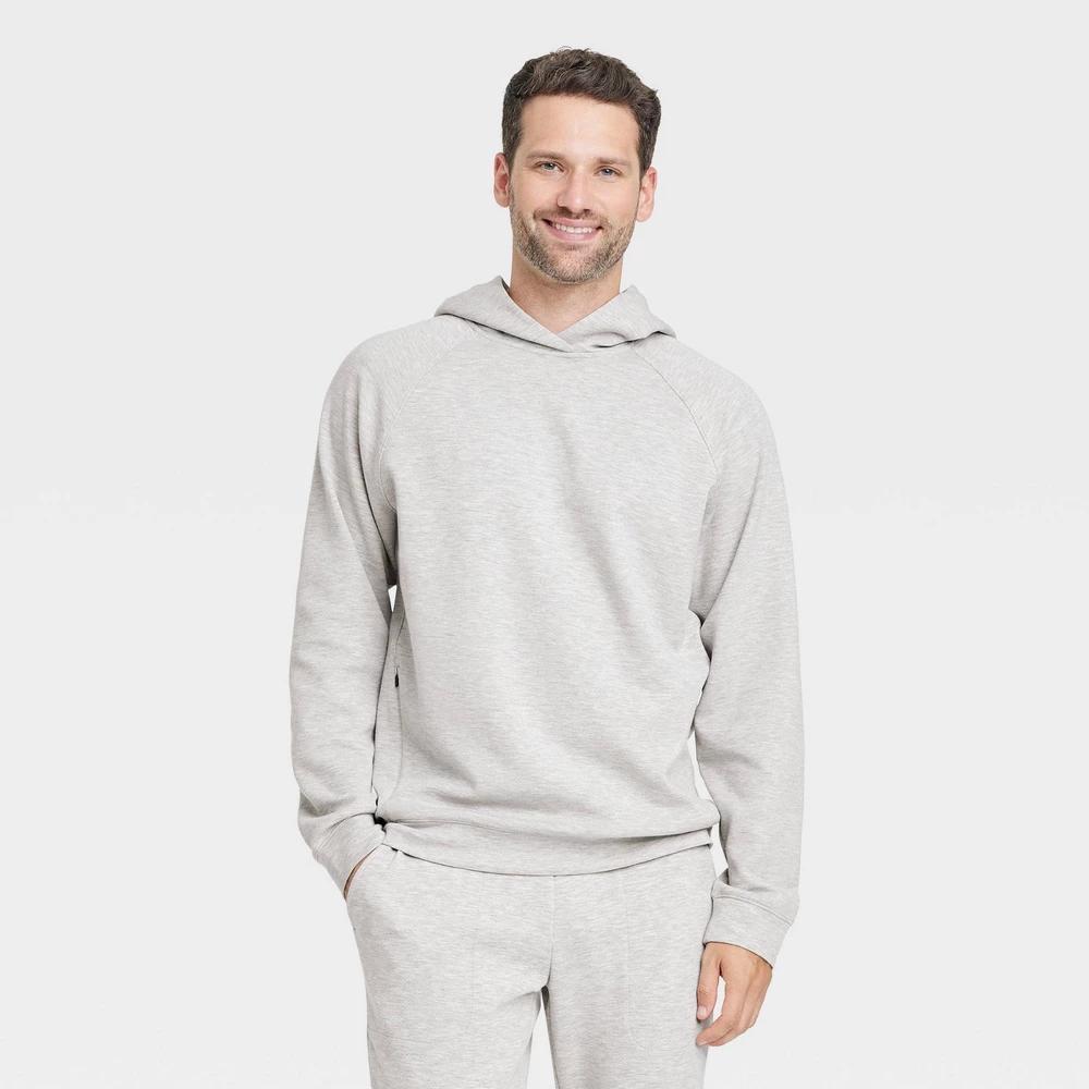 Mens Mesh Spacer Fleece Hoodie - All In Motion Heathered S product image