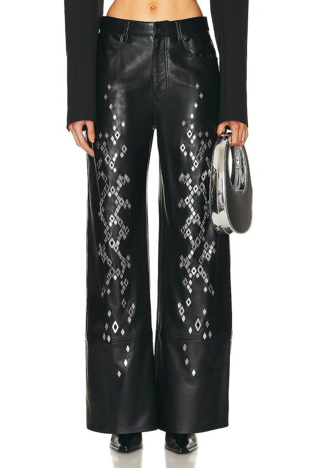 Dion Lee Studded Snakeskin Pant Black. (also in S, XS). Product Image