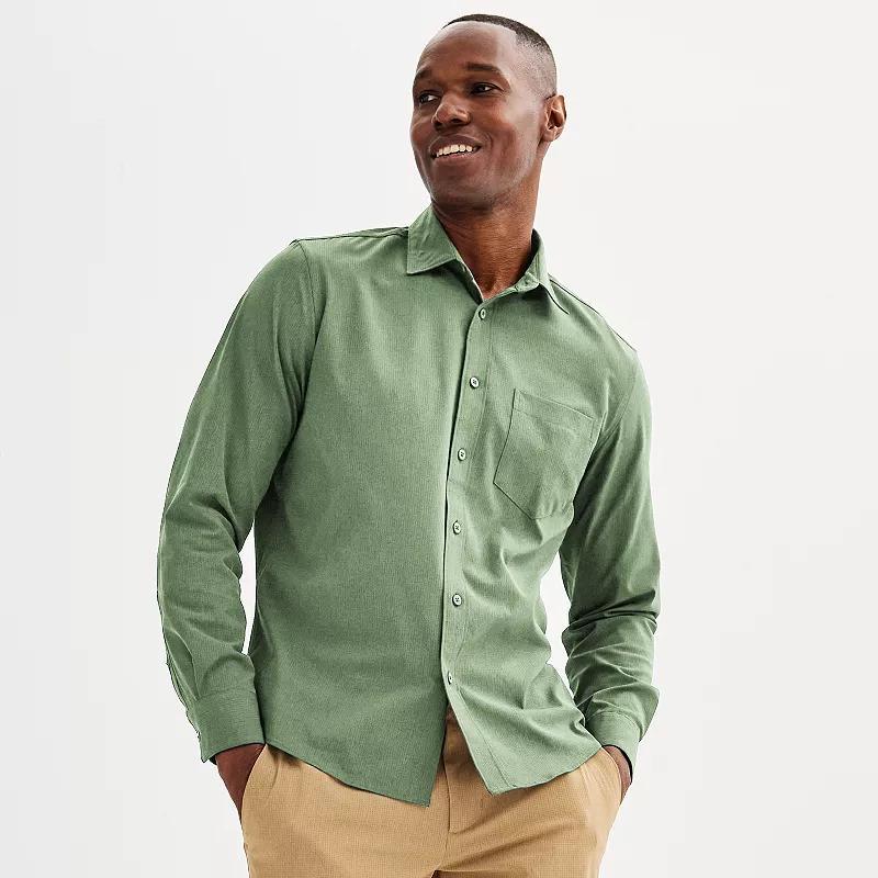 Mens FLX Performance Untucked-Fit Long Sleeve Button Down Shirt Product Image