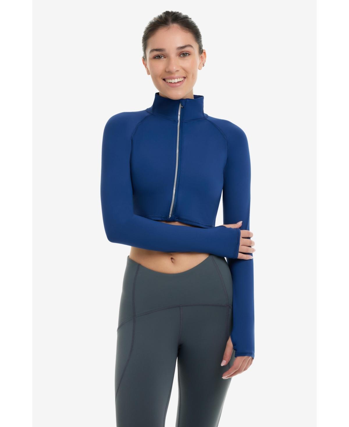 BloqUV Womens Upf 50+ Sun Protective Full Zip Crop Top Product Image